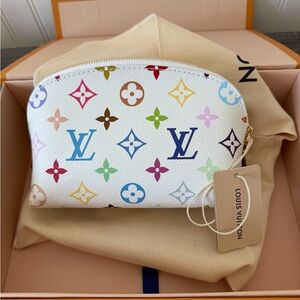 Louis Vuitton x Murakami White Multicolor Monogram Cosmetic Case